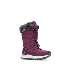 Kamik-Prairie Snow Boot - Kids' This winter, watch their feet do all the talking with the stylish and comfy Prairie snow boot from Kamik. The bungee lace boot, made waterproof with DriDefense technology, also has a fleece lining that eliminates moisture. A faux fur snow collar and gusset tongue, sustainable Heat-Mx 145 thermal insulation, and a -40 F comfort rating provide incredible warmth. With NiteRays reflective technology, they don't have to worry about playing in the dark. A Snowbelt sole backed by the deep lugs of GripXT keeps them stable on snowy surfaces. Not sure which size to order? Click here to check out our Kids’ Measuring Guide! For more helpful tips and sizing FAQs, click here . . Winter Watch, Snow Boot, Thermal Insulation, Kids Boots, The Deep, Helpful Tips, Our Kids, Lace Boots, Snow Boots