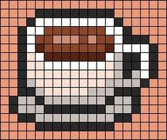 an image of a coffee cup made out of squares