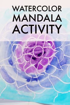 the watercolor mandala activity book is open and ready to be used as an art project