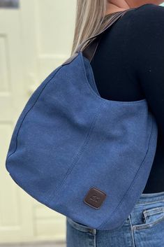 Fashion canvas shoulder bag with 3 compartments and middle zipper closer. 100% Canvas. Dimensions: 12”x10” Cotton Shoulder Bag With Zipper For On-the-go, Canvas Bags With Zipper Closure Softback, Versatile Canvas Bag With Zipper Pocket, Versatile Cotton Shoulder Bag With Zipper Pocket, Blue Canvas Bag With Zipper Closure, Casual Hobo Tote Bag With Canvas Lining, Blue Canvas Tote Bag With Zipper Closure, Blue Canvas Tote Bag With Zipper, Blue Canvas Bag With Zipper For Daily Use