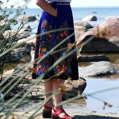 European Style A-line Deep Blue Skirt/flower Paisley - Etsy Blue Floral Print Skirt For Festivals, Bohemian Flowy Knee-length Skirt, Bohemian Knee-length Skirt, Long Blue Embroidered Skirt, Blue Embroidered Long Skirt, Bohemian Knee-length Lined Skirt, Bohemian Knee-length Pleated Skirt, Bohemian Knee-length Relaxed Skirt, Bohemian Relaxed Knee-length Skirt