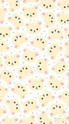 a white background with pink and black polka dots on the bottom right corner is an image of two teddy bears that appear to be smiling