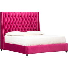 Amelia Bed, Vance Watermelon-Furniture - Bedroom-High Fashion Home Libra Aesthetic, Tufted Bed Frame, Pink Headboard, Tall Bed, Luxury Room, Luxury Room Bedroom, Glam Bedroom, Pink Bedrooms, Tufted Headboard