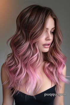 Pink Ombre Hair - A Trendy Transformation! - Puqqu Natural Hair Ponytail, Light Purple Hair, Hair Colorful, Extension Hair, Look Rose, Long Hair Color, Hair Color Techniques, Sleek Ponytail