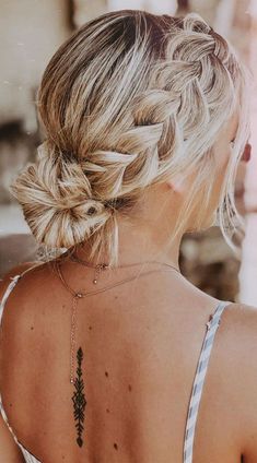 Hairstyle Hoco, Easy Trendy Hairstyles, Style Braids, Braid Bun, Short Homecoming Hair, Braided Bun Hairstyles, Cute Braided Hairstyles