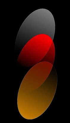 a black background with red and grey circles