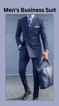 Men's formal suits are a classic staple of any man's wardrobe. They exude sophistication, professionalism, and class. Among the numerous styles, the Navy Stripe Suit is gaining popularity among the modern man. It is a versatile outfit that can be worn for different occasions, from business meetings to job interviews. In this blog, we will discuss why the Trendy Men Navy Stripe Suit is a must-have for men's formalwear and how to style it for different occasions.

Men's Classy Styles:

The Navy Stripe Suit is a timeless classic that never goes out of style. It's a popular choice for men who want to look classy and stylish. The navy blue color with stripes gives a sophisticated and elegant look that is perfect for any formal occasion. The fabric of the suit is also important, and the Navy Suit Colors For Men, Navy Blue Pinstripe Suit, Double Breasted Suit Men, Suit Double Breasted, Blue Pinstripe Suit, Gentlemen Style, Dress Man, Stripe Suit, Stylish Mens Suits