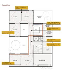 the floor plan for a home with several different rooms and areas to see in it