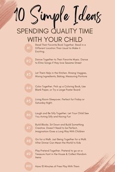 the 10 simple ideas for spending quality time with your child