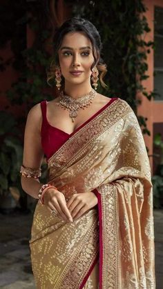 #indianblouse #blouse #blousedesign #sareeblouse 3saree #ethnicwear #beautifulblousedesign #highneckblouse #traditionalblouse #cottonblouse #highneckblouse #backlessblouse #saree #redsaree #ethnicwear #indianwear #bridal #indianbride #karwachauth #redsaree Bridal Sarees For Wedding Indian, Girlish Sarees Indian Weddings, Elegant Saree Party Wear Indian Weddings, Gold Saree Look, Reception Saree For Bride Sister, Reception Look For Bride Sister, Indian Wedding Saree For Bride, Saree Outfit For Wedding, Elegant Saree Look For Wedding