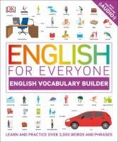 the english for everyone book is shown with an image of a car and office supplies