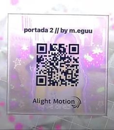 a qr - code is on the back of a cell phone case that says, portada 2 / 1 by m egui