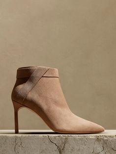 Torri Suede Ankle Boot | Banana Republic Suede Fashion, Suede Ankle Boots, Lambskin Leather, Banana Republic, Custom Fit, Stiletto Heels, Ankle Boot, Handbags, Boots