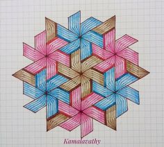 colored pencil drawing of an ornament with the word kannaquantity written below it