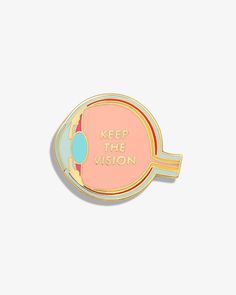 Keep the Vision Lapel Pin Gold Enamel Pin With Metal Pinmount Logo, Pill Bottles, Bottle Box, Healthcare Workers, Xmas Decor, The Vision, Pharmacist, Shoe Charms, Favorite Pins