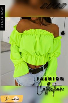 Candy Color Off Shoulder Crop Tops Women Summer Dot Print Lantern Sleeve Shirts Lady Sexy Slash Neck Beach Blouse Summer Off-shoulder Vacation Blouse, Summer Off-shoulder Ruffled Blouse, Summer Pink Off-shoulder Crop Top, Off-shoulder Ruffled Blouse For The Beach, Multicolor Off-shoulder Beach Blouse, Beach Blouse, Off Shoulder Crop Top, Shoulder Crop Top, Dot Print