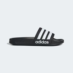 adidas Adilette Shower Slides - Black | unisex swim | adidas US Tenis Vans, Adidas Slides, Shorts Adidas, Adidas Adilette, Adidas Shop, Adidas Sportswear, Happy Socks, Sport Sandals, Shoes Uk