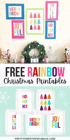 christmas printables for kids to decorate on the wall and in front of them