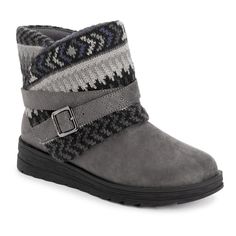 Keep your feet comfy and cozy in these MUK LUKS Naomi women's ankle boot slippers. Click this FOOTWEAR GUIDE to find the perfect fit and more! Keep your feet comfy and cozy in these MUK LUKS Naomi women's ankle boot slippers. Click this FOOTWEAR GUIDE to find the perfect fit and more! FEATURES Sweater detail Memory foam insoleDETAILS Faux leather, polyester Polyester lining TPR outsole Round toe Zipper closure Foam footbed 1.18-in. heel 0.71-in. platform 6.38-in. shaft 11.42-in. circumference Sp Boot Slippers, Dress Boots, Grey Boots, Womens Ankle Boots, Slipper Boots, Dress And Heels, Dress With Boots, Womens Slippers, The Well