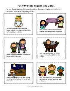 the nativity story sequence cards