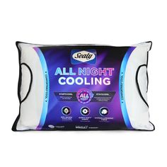 an all night cooling pillow on a white background