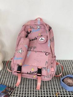 Bird in Bag - Student Canvas School Shoulder Bag Travel Bag Fashion Small Backpack for Girls Large Capacity Pink Satchel For School, Trendy Satchel Backpack For Back To School, Large Capacity Pink Backpack Satchel, Pink Large Capacity Backpack Satchel, Large Capacity Pink Satchel Backpack, Trendy Softback Bags For Students, Trendy Backpack Satchel For Back To School, Cute Pink Backpack Satchel, Pink Large Capacity Shoulder Bag For School