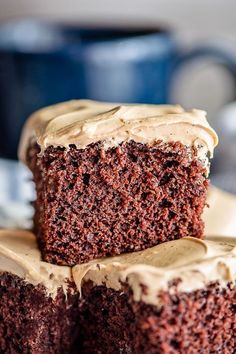 chocolate espresso wacky cake on a plate