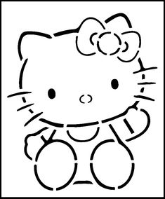 a hello kitty coloring page with the word hello kitty on it