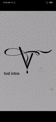 the logo for tv into is shown in black and white