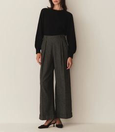 Lawrence Pant - Black Herringbone | DÔEN Black Herringbone, Fall 24, Sleep And Loungewear, Lingerie Sleepwear, Trending Now, Covered Buttons, Casual Wardrobe, Jacket Tops, Herringbone