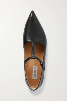 ballerina mary jane flats Luxury Mary Jane Ballet Flats With Pointed Toe, Luxury Mary Jane Flats With Ankle Strap, Porter Bag, Black Pointed Toe Flats, Suede Ballet Flats, Flat Dress Shoes, Gabriela Hearst, Brown Flats, Black Ballet Flats