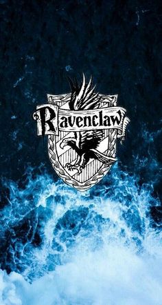 the ravenclaw logo on top of some blue water