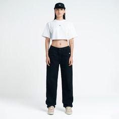 Classic Crop Top - White 100% cotton heavyweight croptop, high density printed logo, rib collar, side flag. Length: Size S = 14.9'' | Size M= 16.5'' | Size L = 18.1'' | Size XL = 19.6'' Crop Top Blanco, White Crop Top, Print Logo, Body Measurements, Track Pants, Density, Black Pants, Crop Top, Flag