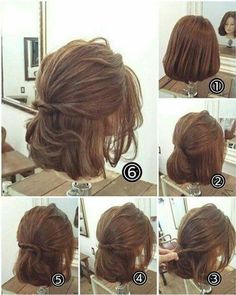 Bangs Hairstyles, Hair Inspiration Short, Medium Short Hair, Hairdos For Short Hair, Hair Bangs, Hair Tutorials Easy, Short Hair Tutorial