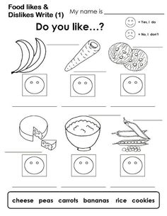 worksheet for kids to learn how to make food