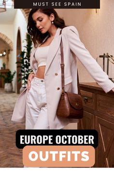 Get inspired for your European travels with our guide to the Top 10 Outfits for Fall in Europe! Discover how to blend style and comfort effortlessly with the latest Fall 2024 fashion trends. Whether you're looking for chic fall outfits for women or seeking fall outfit inspo, this article has the perfect mix of cozy layers and stylish essentials to keep you looking fabulous throughout your European adventures. Europe In October, Fall In Europe, Outfits Spain, October Outfits, Fall 2024 Fashion, 2024 Fashion Trends, Spanish Fashion, Chic Fall Outfits