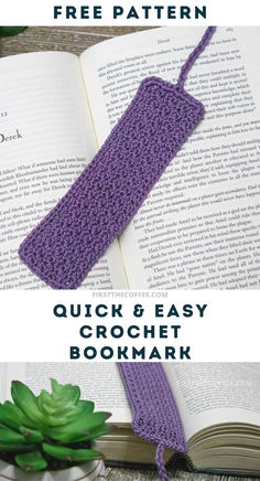 Free Quick and Easy Crochet Bookmark Pattern Easy Bookmark Crochet, Crochet Bookmarks For Men, Easy Crochet Bookmarks For Beginners, Crochet Book Marks Free Pattern Easy, Crochet Book Markers, Easy Crochet Bookmarks Free Patterns, Crochet Bookmarks Free Patterns Easy, Crochet Book Marks Free Pattern, Free Crochet Bookmark Patterns