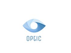 an eye with the word optic on it's front and bottom corner is shown