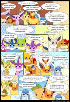 the comic strip shows how pokemon are talking to each other