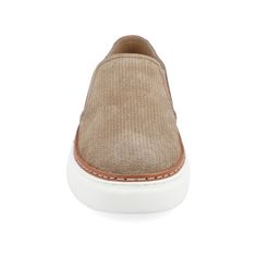 Slip your foot into this Tillman casual sneaker from Thomas & Vine and up your fashion game. A 12 mm Tru Comfort Foam� insole genuine suede and cushioned collar tongue shape the look so you can walk around all day pain-free. With their perforated pattern and leather welt you'll end your look off the right note. Modern Suede Slip-ons With Cushioned Footbed, Casual Leather Slip-ons With Textured Sole, Slip-on Sneakers With Stitched Sole And Round Toe, Beige Suede Sneakers With Perforated Toe Box, Casual Leather Slip-on Sneakers For Walking, Beige Suede Sneakers With Textured Sole, Casual Leather Slip-ons For Streetwear, Suede Slip-ons With Rubber Sole, Beige Suede Sneakers With Stitched Sole