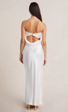 MOON DANCE STRAPLESS DRESS - IVORY – BEC + BRIDGE US Backless Cocktail Dress, Tube Maxi Dresses, Dress Wedding Party, Backless Evening Dress, Strapless Bodycon Dress, Banquet Dresses, Strapless Midi Dress, Ruched Bodycon Dress, Straight Dress