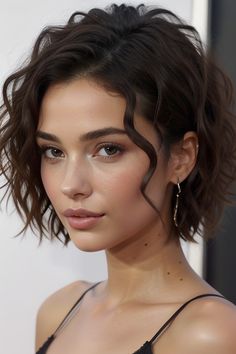 The 10 best short wavy bob hairstyles for 2024 will liven up your appearance and provide you with a range of looks to start a year full of amazing hair days. Naturally Wavy Bob Haircut, Bob Cut Wavy Hair, Hairstyles With Wavy Hair, Short Wavy Bob Hairstyles, Chin Bob, Short Thick Wavy Hair, Curly Short Bob, Haircuts To Try