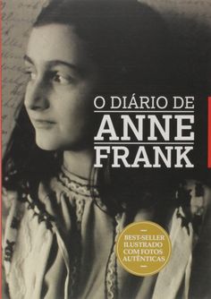 the book cover for o diario de annne frank, with an image of a woman