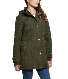 Weatherproof Everglade Hooded Quilted Jacket Women's  Size Large Army Color Green Quilted 2 zip pockets both side Closures Zipper and Button Machine washable Material Polyester Imported Feel free to message us if you have any questions about  the product. Please visit my store to see more items/New Items https://www.ebay.com/str/mkmfashion2 Follow us to  get notification. Thank you! mkmfashion2 Button Machine, Army Colors, Knee Length Coat, Womens Quilted Jacket, Green Quilt, Quilted Jacket, Above The Knee, Cold Weather, Rain Jacket