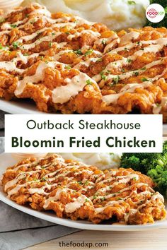 Outback Steakhouse Bloomin Fried Chicken Bloomin Onion Sauce, Pounded Chicken, Chicken Breast Dishes, Bloomin Onion, Outback Steakhouse, Onion Sauce, Onion Chicken, Copykat Recipes, Chicken Main Dishes