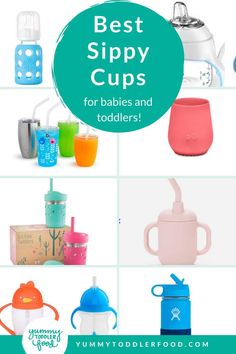 the best sippy cups for babies and toddlers is featured in this postcard