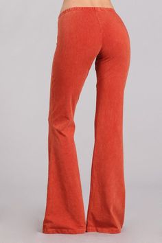 Experience luxury with our Chatoyant Mineral Wash Bell Bottoms! These pants have the appearance of mineral jeans, but the comfort of leggings and an elastic waist. Each one is uniquely hand-dyed, resulting in beautiful variations that add character. With an inseam of 33 inches and made in America with a blend of 93% cotton and 7% spandex, these pants are the epitome of premium quality. Perfect for resort wear, exude elegance and sophistication while staying comfortable and sexy. Check out all th Trendy Soft-washed Cotton Pants, Trendy Soft-washed Jeans For Fall, Comfortable Full Length Bottoms For Fall, Comfortable Full-length Bottoms For Fall, Soft-washed Wide Leg Bottoms For Fall, Fall Soft-washed Wide Leg Bottoms, Soft-washed Wide Leg Pants For Spring, Fall Yoga Pants With Loosely Fitted Hips, Casual Stretch Washed Pants