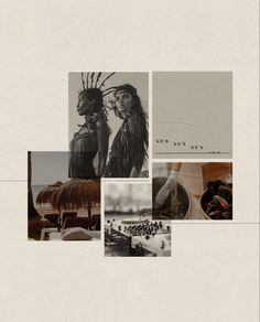 a collage of photos with people in native clothing and words on the bottom right corner