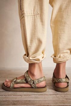 Teva Original Universal Printed Sandals | Free People Teva Sandals Outfit, Teva Original Universal, Casual Beach Sandals, Maple Sugar, Teva Sandals, Sandals Outfit, Comfortable Design, Sun And Moon, Cashew