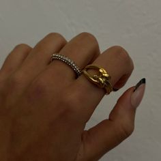 Gold Chain Ring for Women, Gold Filled Chain Ring, Knot Statement Ring, Minimalist Statement Ring, Chunky Gold Ring, Thick Gold Ring for Her - Etsy Ring For Women Gold, Gold Chain Ring, Thick Gold Ring, Gold Aesthetic, Ring Minimalist, Style Minimalist, Rings For Her, Chain Ring, Gold Filled Chain